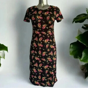 FREE 💟Women’s  Floral Print Midi T-shirt Dress